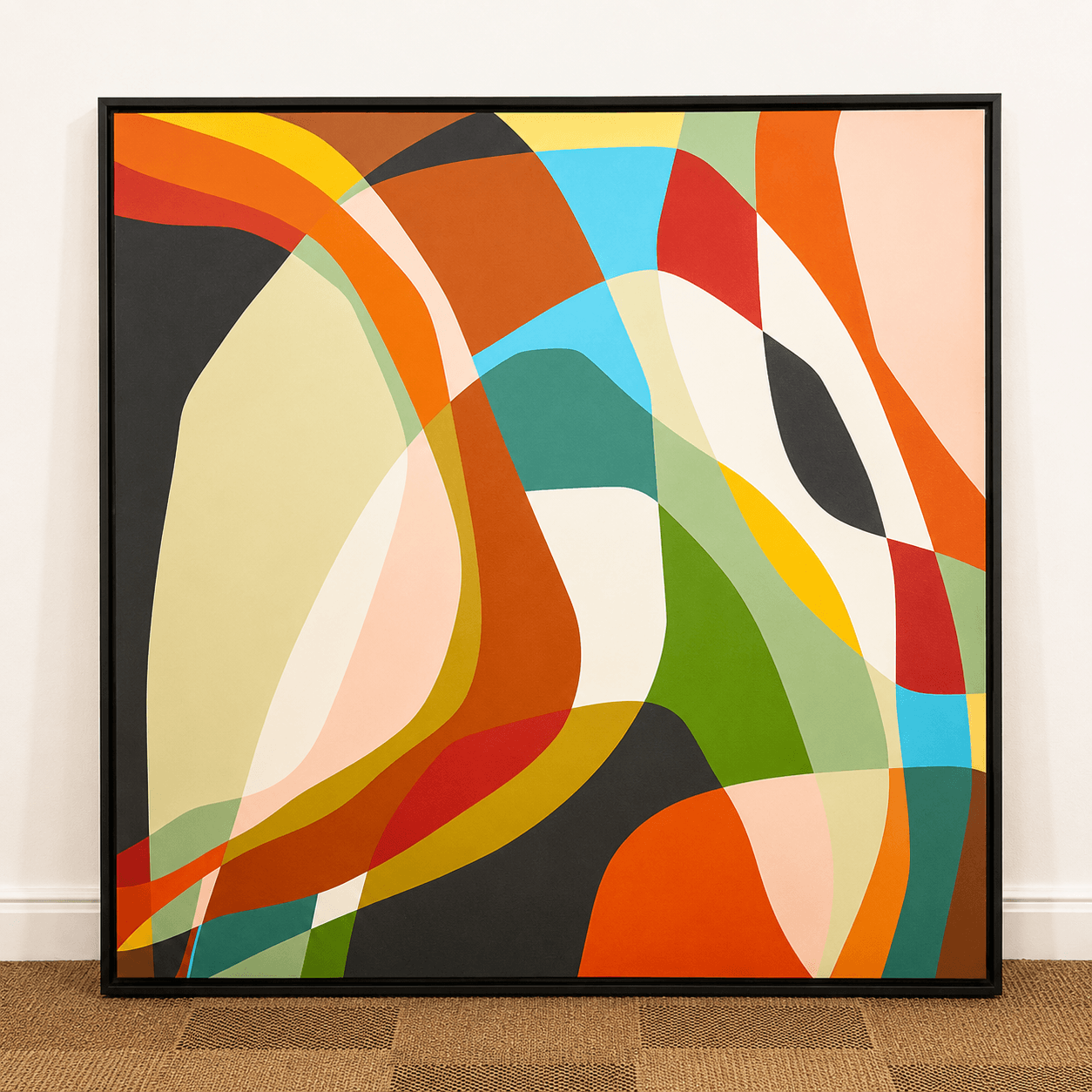 Quadro tela em canvas - COMUNICAÇÃO CRIATIVA 8 - 67,5x67,5cm - Moldura Canaleta Alta Preta